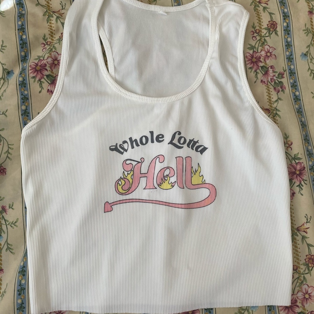 Wish “Whole Lotta Hell” Tank Crop top